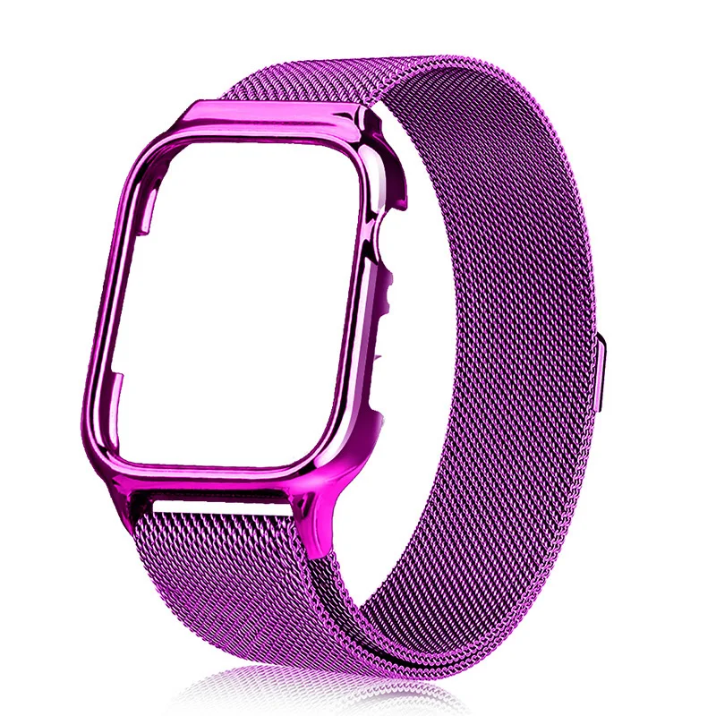 Чехол+ ремешок для Apple Watch 5 ремешок 44 мм 40 мм iWatch ремешок 42 мм 38 мм Миланский петля браслет металлический ремешок для Apple watch 4 3 2 1