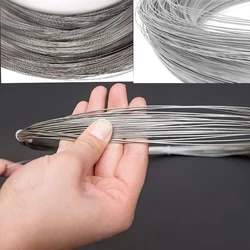 Nouveau fil de pêche en acier inoxydable 0.02 3.0mm, corde à perles, pour bricolage, collier, Bracelets, résultats de fabrication de bijoux 