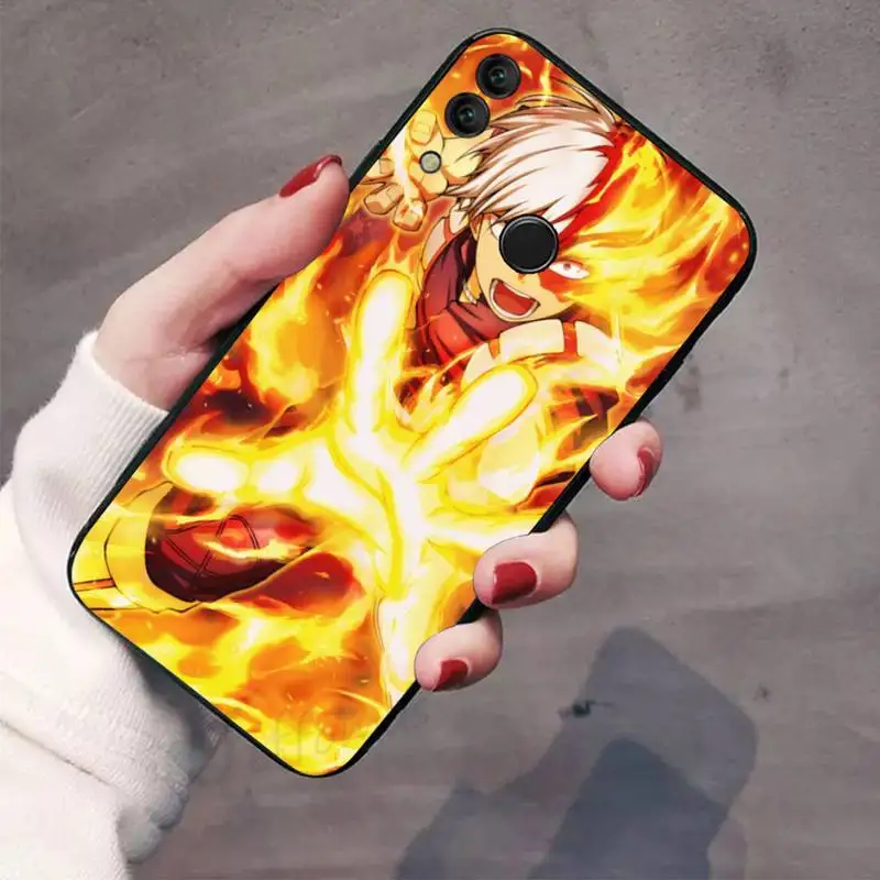 pu case for huawei Todoroki Boku No Anh Hùng Giới Học Thuật Anime Ốp Lưng Điện Thoại Huawei Honor Xem 7a5.45inch 7c5.7inch 8x 8a 8c 9 9X10 20 10i 20i Lite Pro huawei silicone case