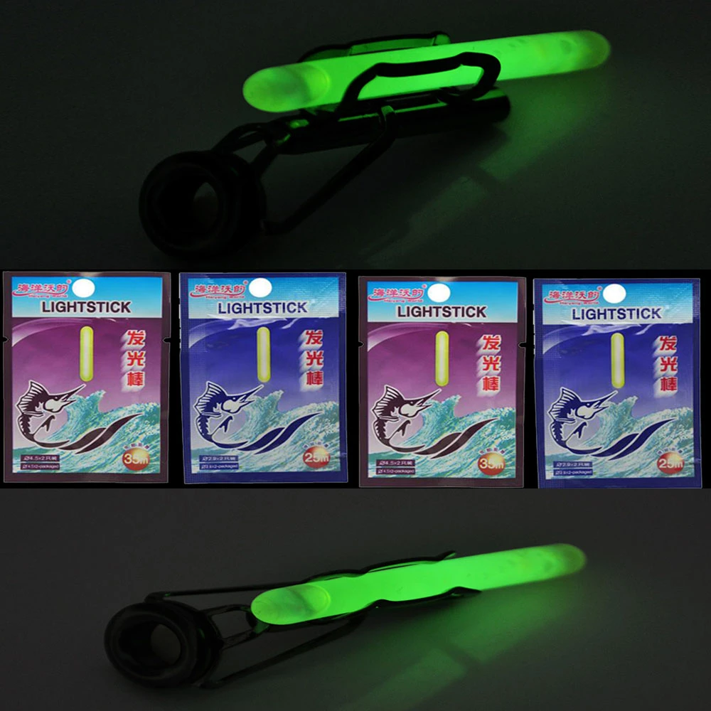 20pcs (10 Packs) Fishing Glow Sticks 2.9mm 3.5mm 4.5mm Light Stick for