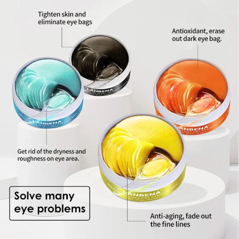 LANBENA Gel Eye Mask Hydrogel Patches For Eyes Anti Aging Anti Wrinkles Gold Collagen Eye Mask 2