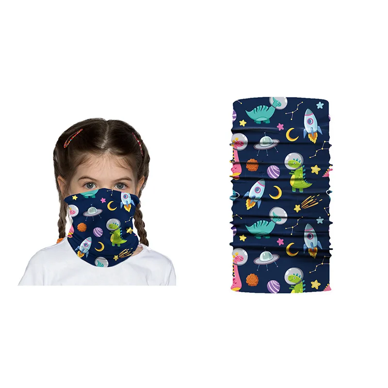Boys and Girls Polyester Scarf Children Multi-function Magic Headband Neck Gaiter Bib Cycling Balaclava