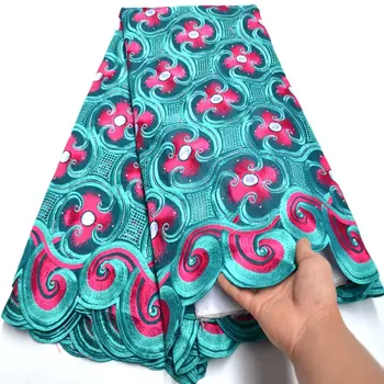 

Exclusive Eyelet Swiss Voile Lace Fabric With Stones Soft Embroidery Women Dry Voile Lace Materials In Switzerland High Quality