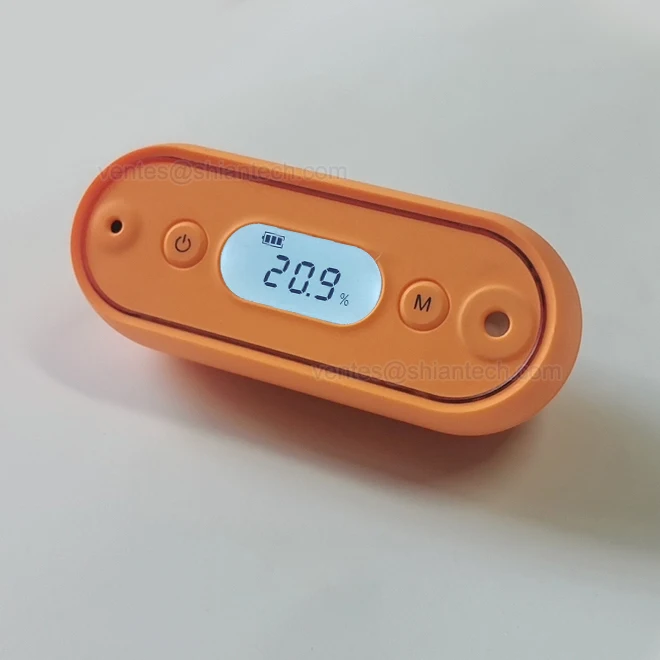 

Oxygen gas detector personal safety device, tough design and waterproof oxygen detector alarm