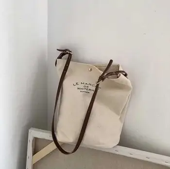 

Bag new Korean canvas messenger bag female bag tide simple literary shoulder bag