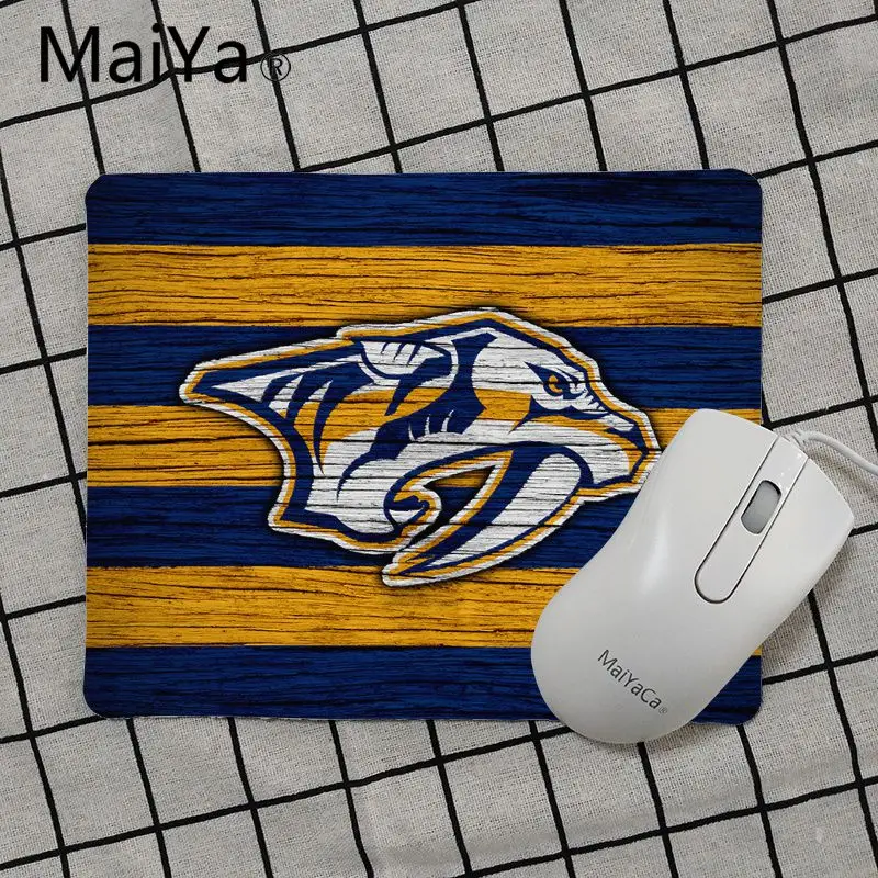 No Lock Edge25x29cm Maiya высокое качество Нэшвилл Предаторз хоккейный силиконовый коврик для мышки игра Лидер продаж подставка под руку мышь - Цвет: No Lock Edge25x29cm