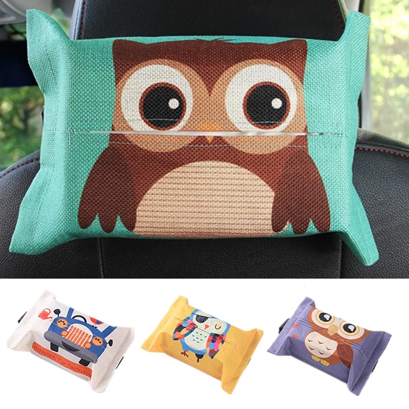 1 шт. мультяшная милая сова тканевая подвесная задняя крышка автомобильного