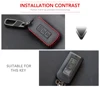 Leather car key case cover set fob for MITSUBISHI OUTLANDER Lancer EX ASX colt Grandis Pajero sport Remote key protection ► Photo 3/5