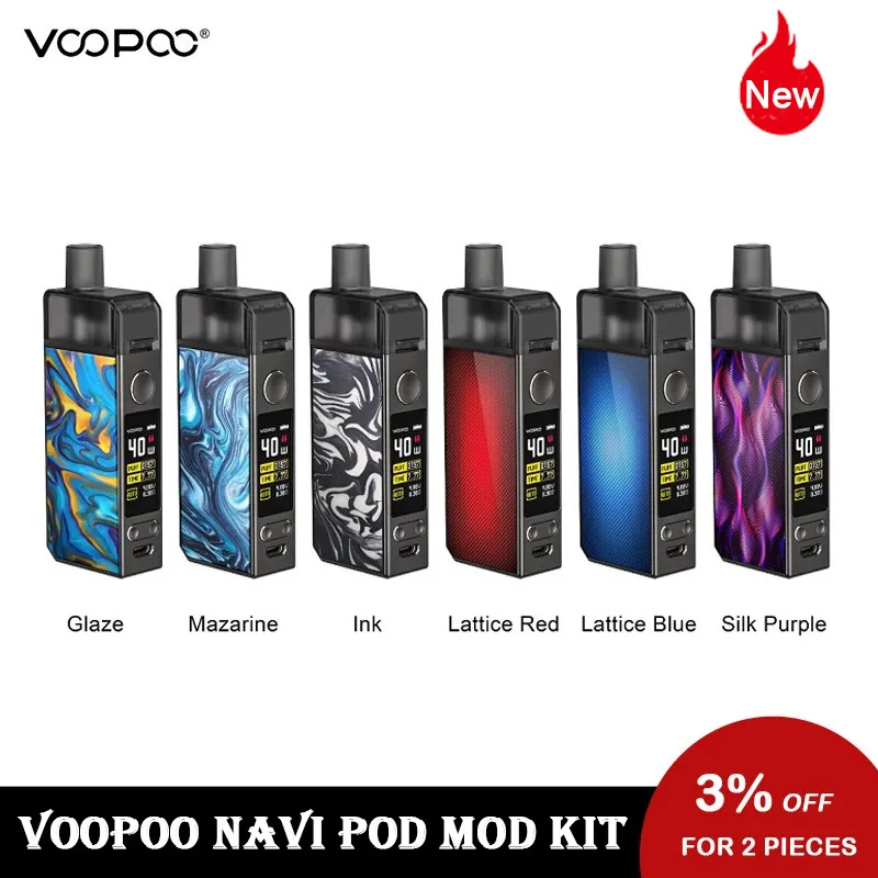 Оригинальный комплект VOOPOO NAVI Pod с батареей 1500 мАч модом 40 Вт и картриджем 3 8 мл