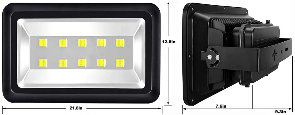 Black 500W Outdoor LED Flood Light, Super Bright 50000lm, Daylight White 6000K, Waterpoof IP65, 50,000hrs Lifetime, All Weather
