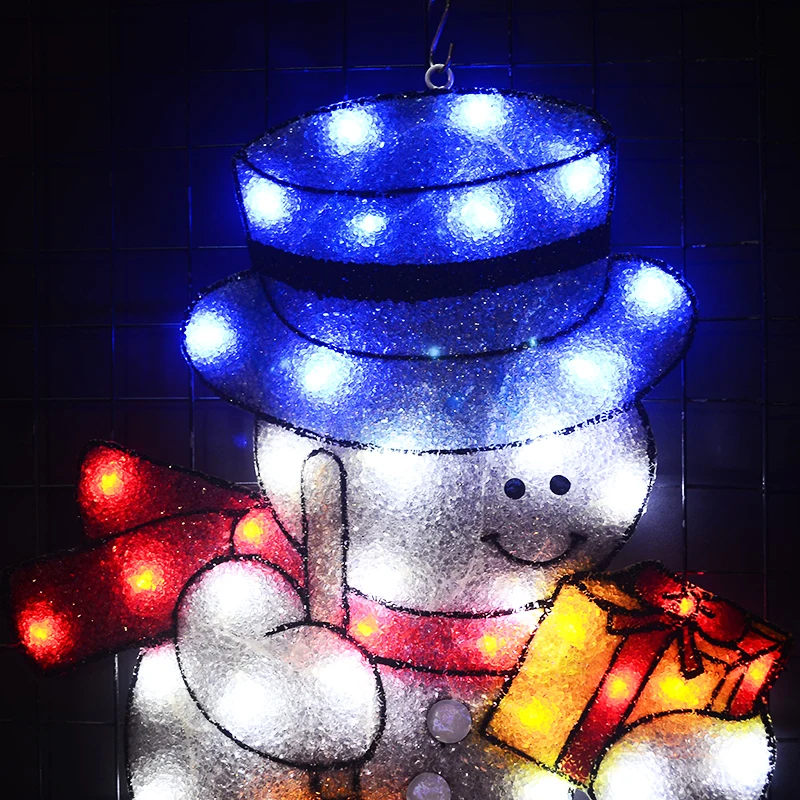 2D снеговик рождественские огни Рождественские наружные украшения Праздничное оформление дома световые эффекты navidad дерево свет