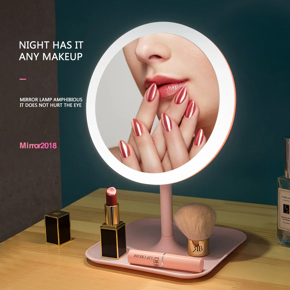 Makeup Backlit Mirror Light With Natural White LED Daylight Vanity Mirror Detachable/Storage Base 3 Mode Three/Five Color Switch