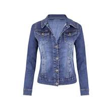 

2021NEW Plus Size Short Denim Jackets Women autumn Wash Long Sleeve Vintage Casual Jean Jacket Bomber Denim Coat ladies jacket