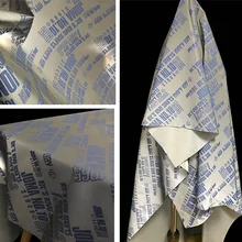 Индивидуальная светоотражающая ткань с синими буквами, сделай сам, сатж, одежда, фоновое украшение, швейное ремесло, материалы для одежды