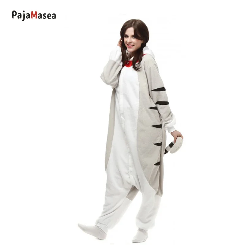 Unisex Onesie Pijamas Cheese Cat Pajamas Cartoon Pyjamas Adult Kigurumi Women Men Animal Cosplay Halloween One-Piece Costume