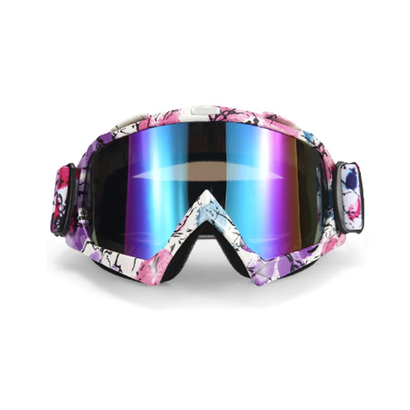 Красочные очки для мотокросса ATV Внедорожные грязеотталкивающие гоночные очки анти ветер MX камуфляжные защитные очки - Цвет: C3 Colorful