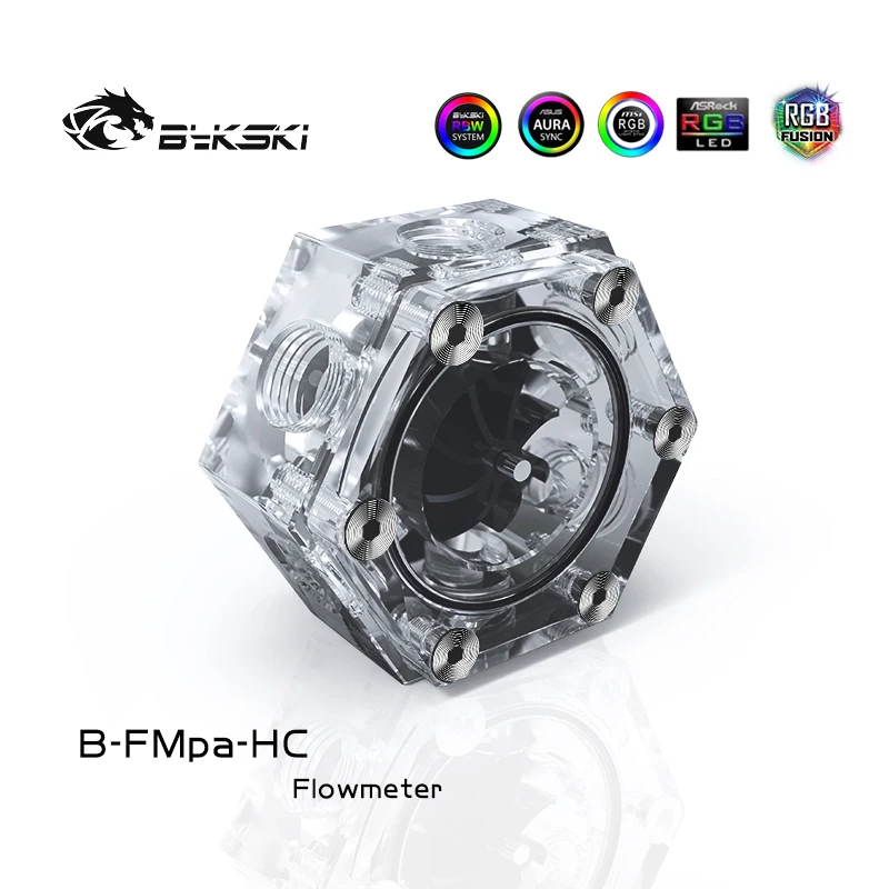 Bykski B FMpa HC 6 way расхода воды G1/4 ''Нитки с 4 вилки водяное охлаждение потока