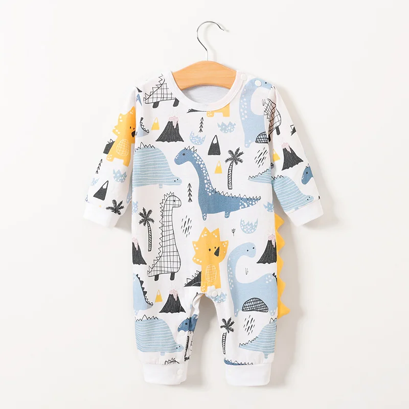 Летняя одежда для маленьких мальчиков; roupa de Новорожденные малыши комбинезон хлопковые пижамы с длинными рукавами комбинезоны детская одежда