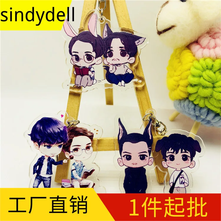 Town Soul Related Products Anime Zhu a long shen Wei Zhao Yun Lan Ju Teacher Wei Lan CP with Keychain Pendant Celebrity Style