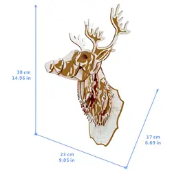 Голова оленя в штучной упаковке 3D деревянная модель DIY 3D головоломка модель головоломка лазерная резка обработка