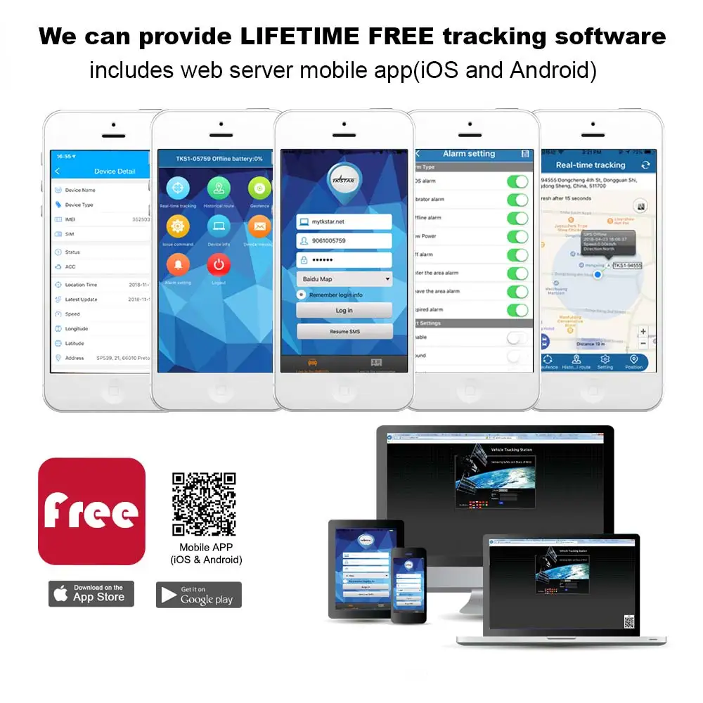 Автомобильный gps трекер OBDII отслеживание в реальном времени GSM gps локатор гусеничный TK816 Tkstar пожизненная веб-приложение Android IOS
