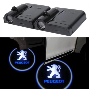 

LED Car Door Projector Welcome Light for Peugeot Logo 301 207 103 307 308 407 408 507 508 3008 4008 5008 Accessories