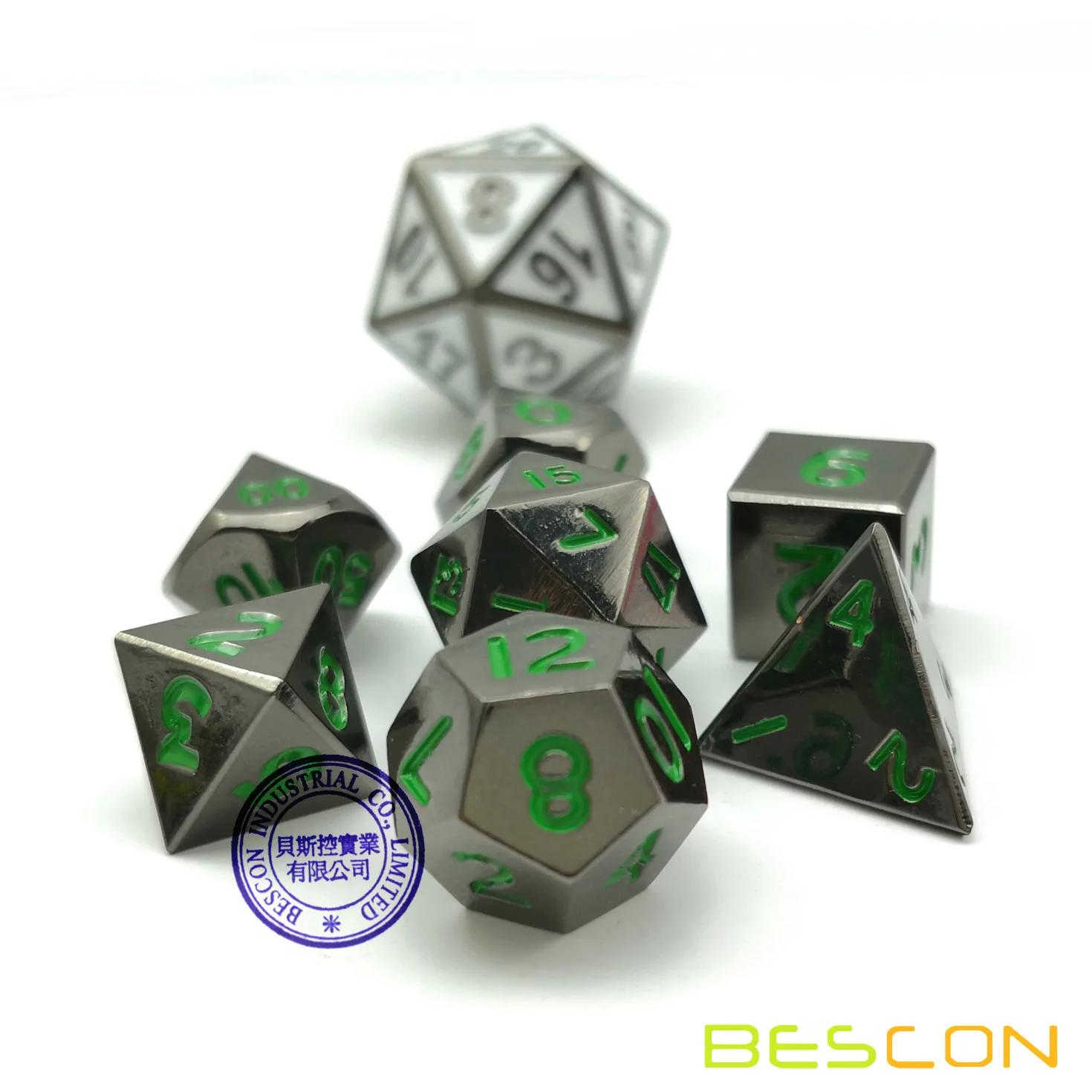 Bescon 10 мм Мини твердые металлические игральные кости Глянцевая металлическая