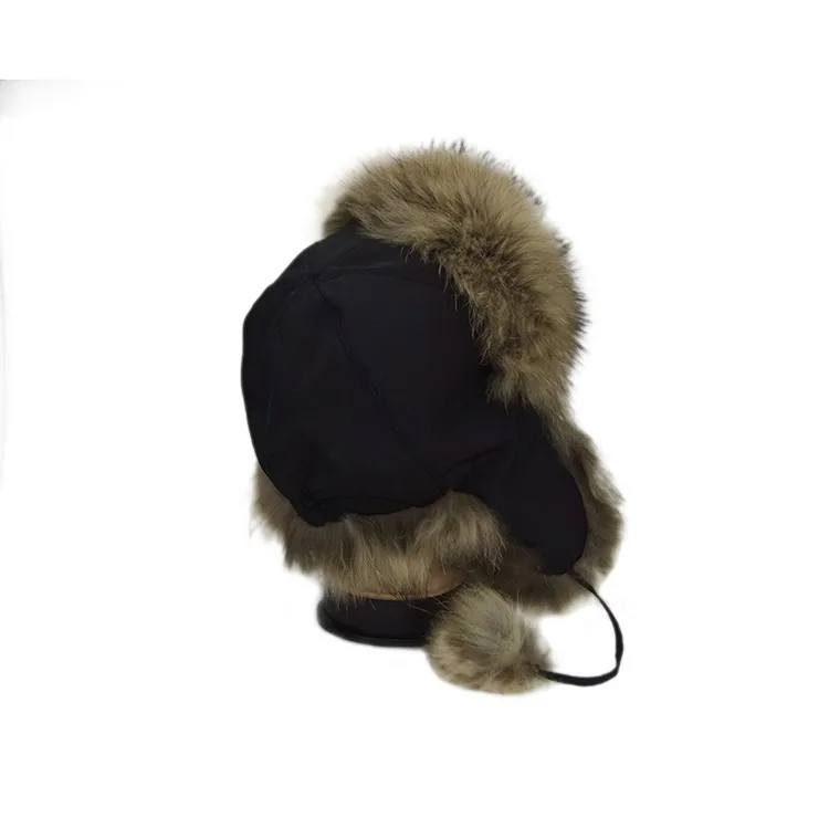 Модная теплая зимняя шапка из лисьего меха русская зимняя женская шапка мужской шлем летчика лисьего меха русская зимняя шапка