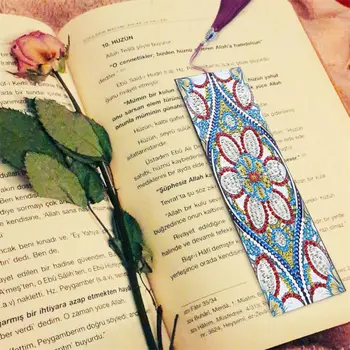 

DIY Diamond Painting Leather Tassel Book Marks Special Shaped Diamond Embroidery