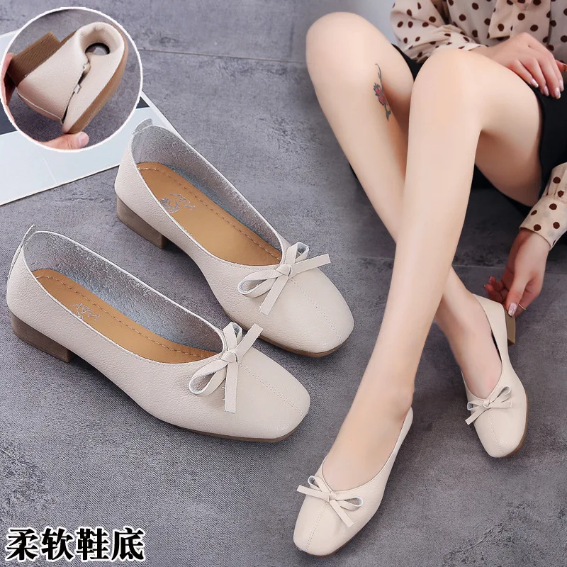 

Soft-Sole Shoes Loafers Women's 2019 Autumn New Style Shoe Versatile CHIC Flat Small Leather Shoes Slip-on WOMEN'S Shoes