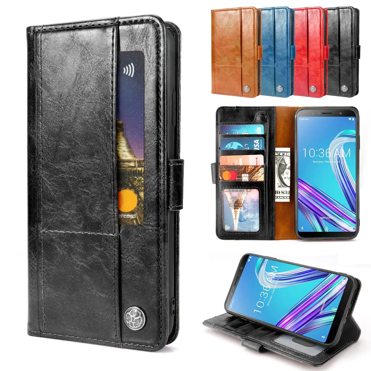 

For Asus ZenFone Max Pro M1 ZB601KL ZB602KL Case Leather Wallet Protective Flip Cover for ZenFone Max pro M1 ZB601KL Case Card