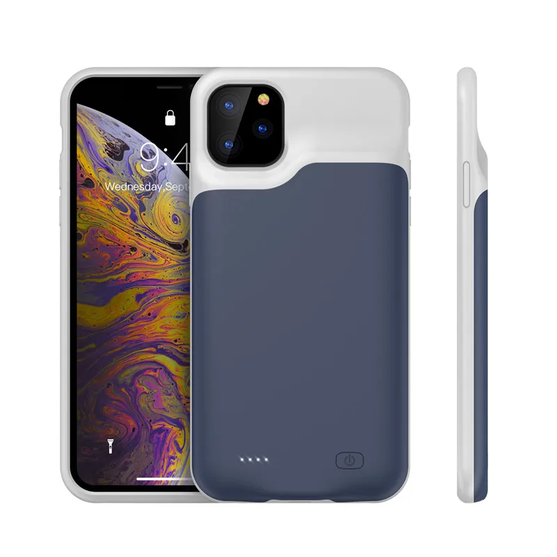 Тонкий Силиконовый противоударный чехол для зарядного устройства s для iPhone 11 Pro Max power Bank чехол для внешнего зарядного устройства чехол для iPhone 11