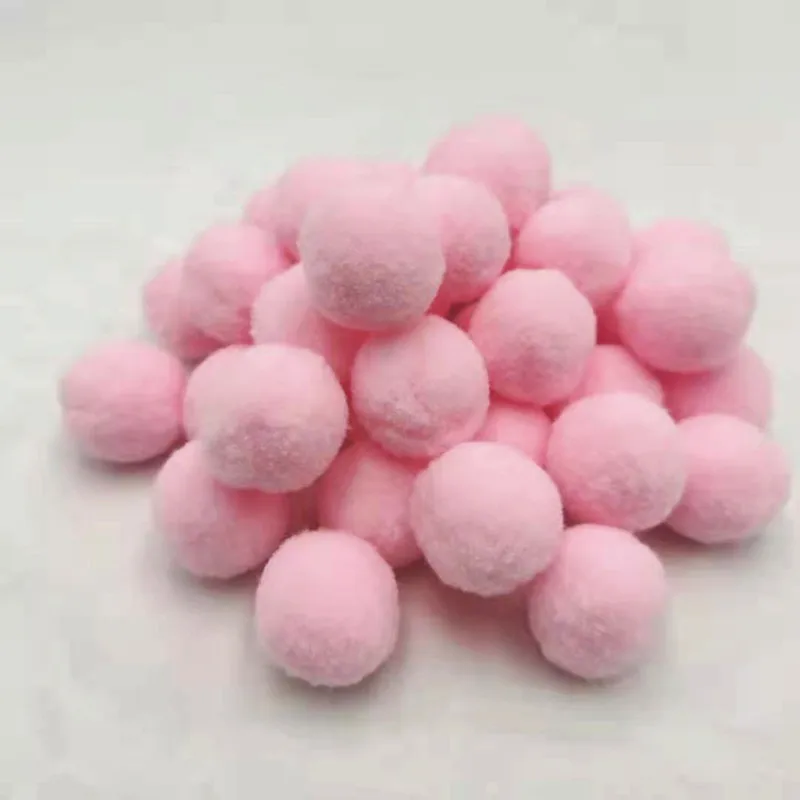 30mm-Pink-10pcs 30 мм пушистые мягкие помпоны шар ручной работы детские игрушки Рождество Свадьба украшение дома DIY товары для шитья и рукоделия - Цвет: 30mm-Pink-10pcs