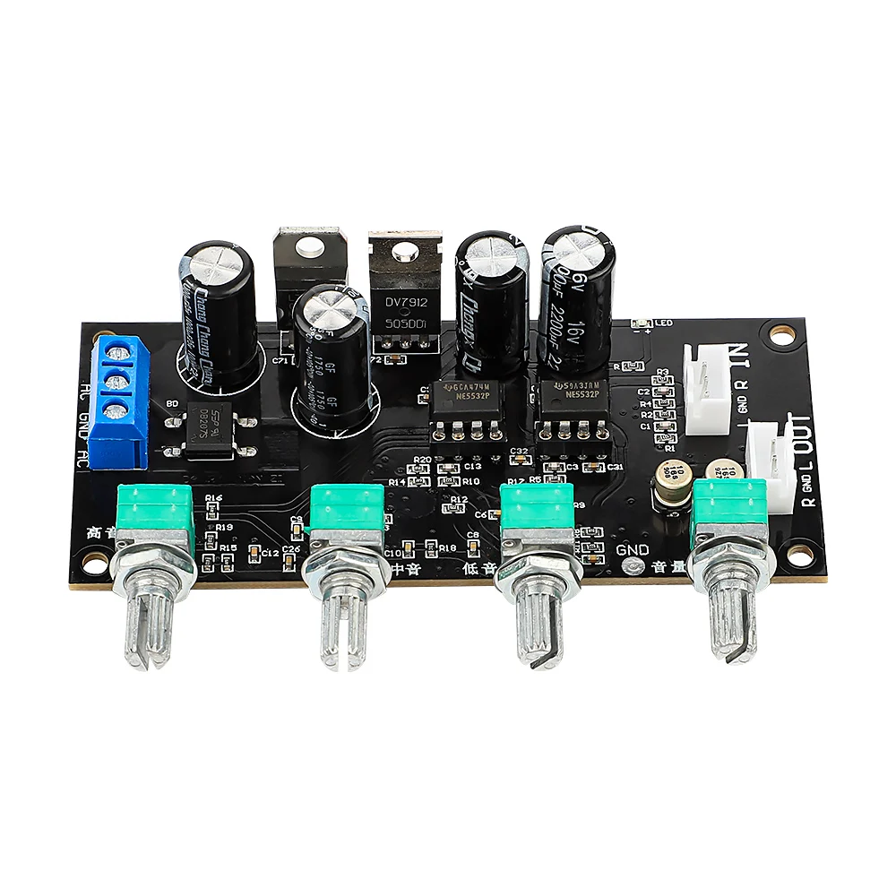 AIYIMA NE5532 Amplifier Tone Preamp Board Treble Bass Midrange Volume Tone Control Adjustment Pre-amplifier For Power Amplifier home theater amplifier Audio Amplifier Boards