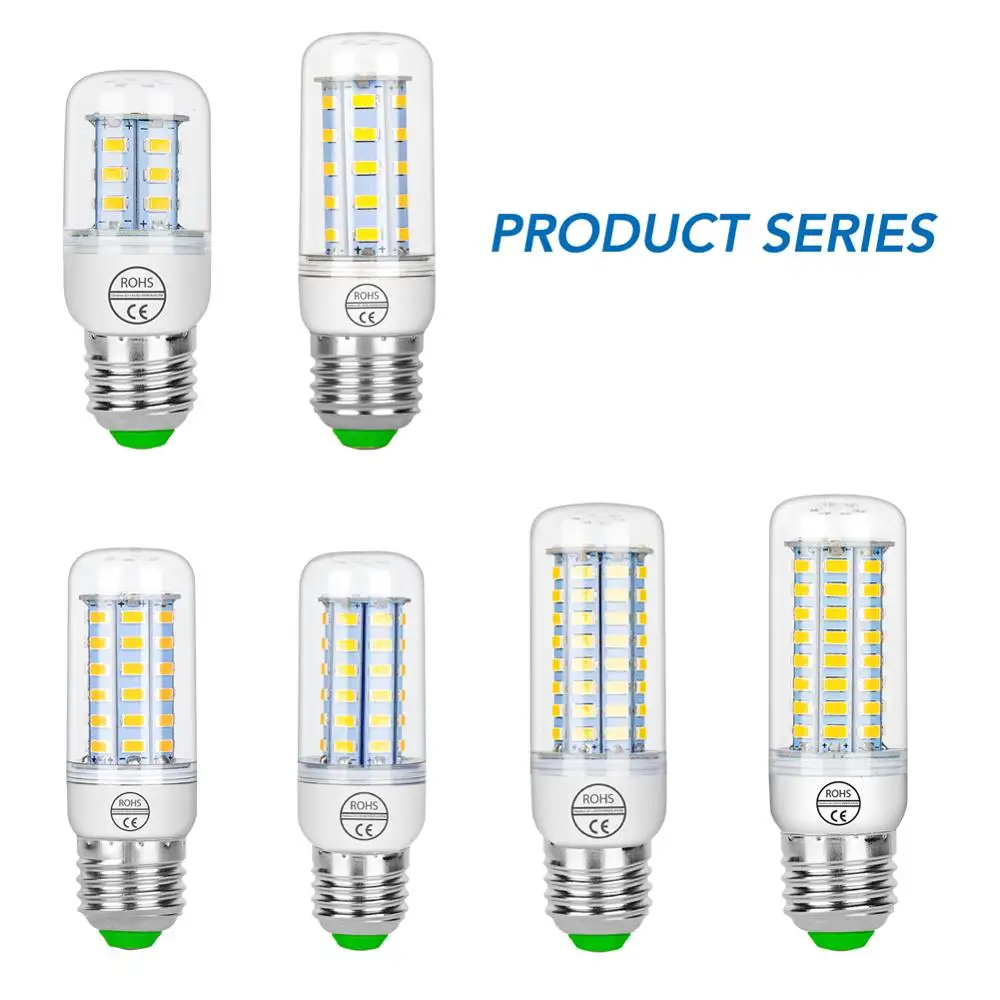 

E27 Lamp Corn Bulb LED Lamp E14 LED Light AC 220V Bulb LED 3W 5W 7W 9W 12W 15W Ampoule 5730 SMD Chandelier Indoor Lighting 240V