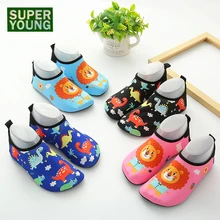 Обувь для девочек и мальчиков с динозавром; пляжная обувь для плавания; детская спортивная обувь с героями мультфильмов; кроссовки для дайвинга; детские носки для купания; тапочки для серфинга; сандалии