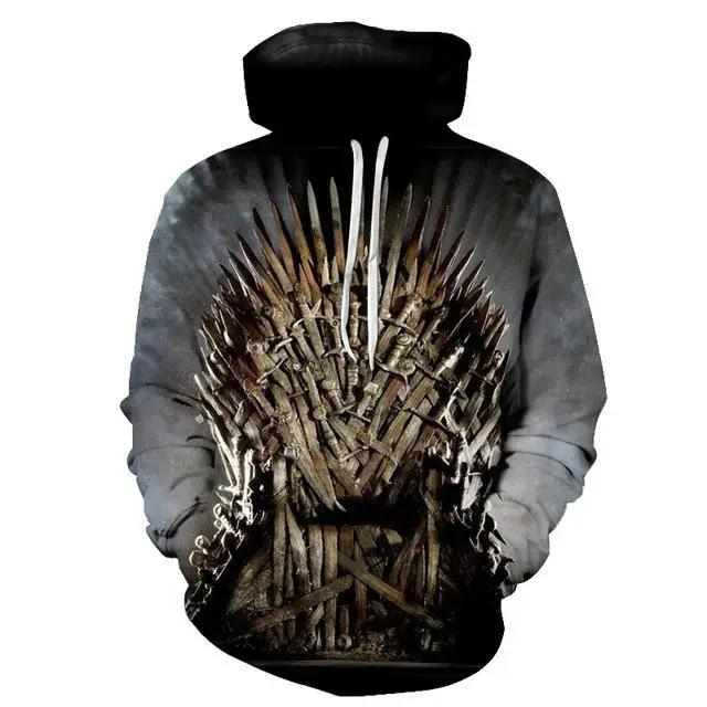 Повседневная Мужская Уличная Повседневная Толстовка с капюшоном tv A Game of Thrones, Мужская Женская толстовка с капюшоном, новая толстовка с капюшоном 3D2019 - Цвет: WY-099
