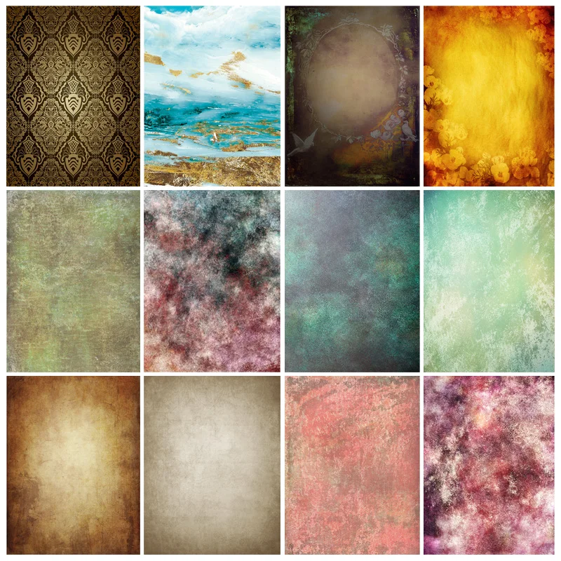 

SHUOZHIKE Gradient Grunge Vintage Art Fabric Photo Backdrop Baby Shower Portrait Photography Background Studio 210325CAO-03