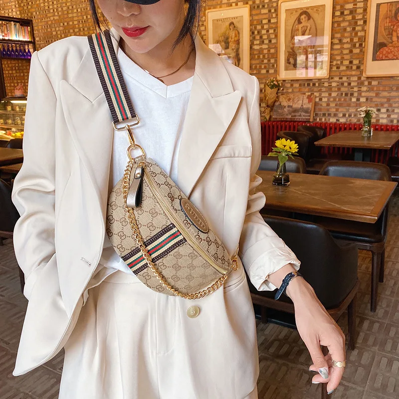 WOMEN'S Bag 2020 New Style Casual Fashion Shoulder Bag Canvas Chain
