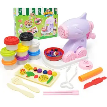 

3D Children DIY Playdough Clay Plasticine Noodle Maker Kitchen Toys Random