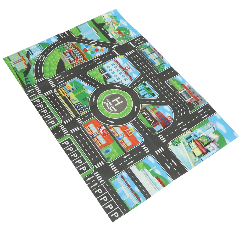 City Traffic Road Play Mat Car Track Game Toy - Baby Carpet Rug Developmetal
