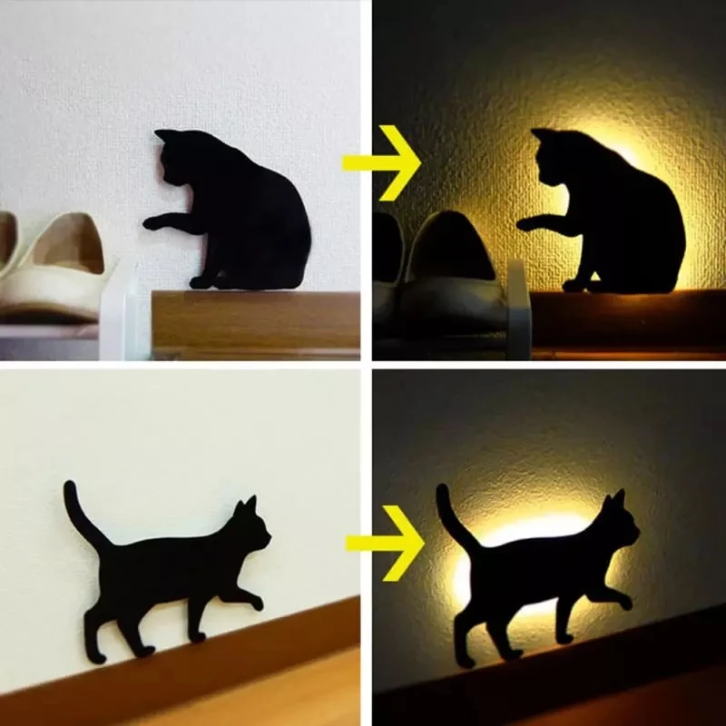 Motion Sensor Cat Night Light