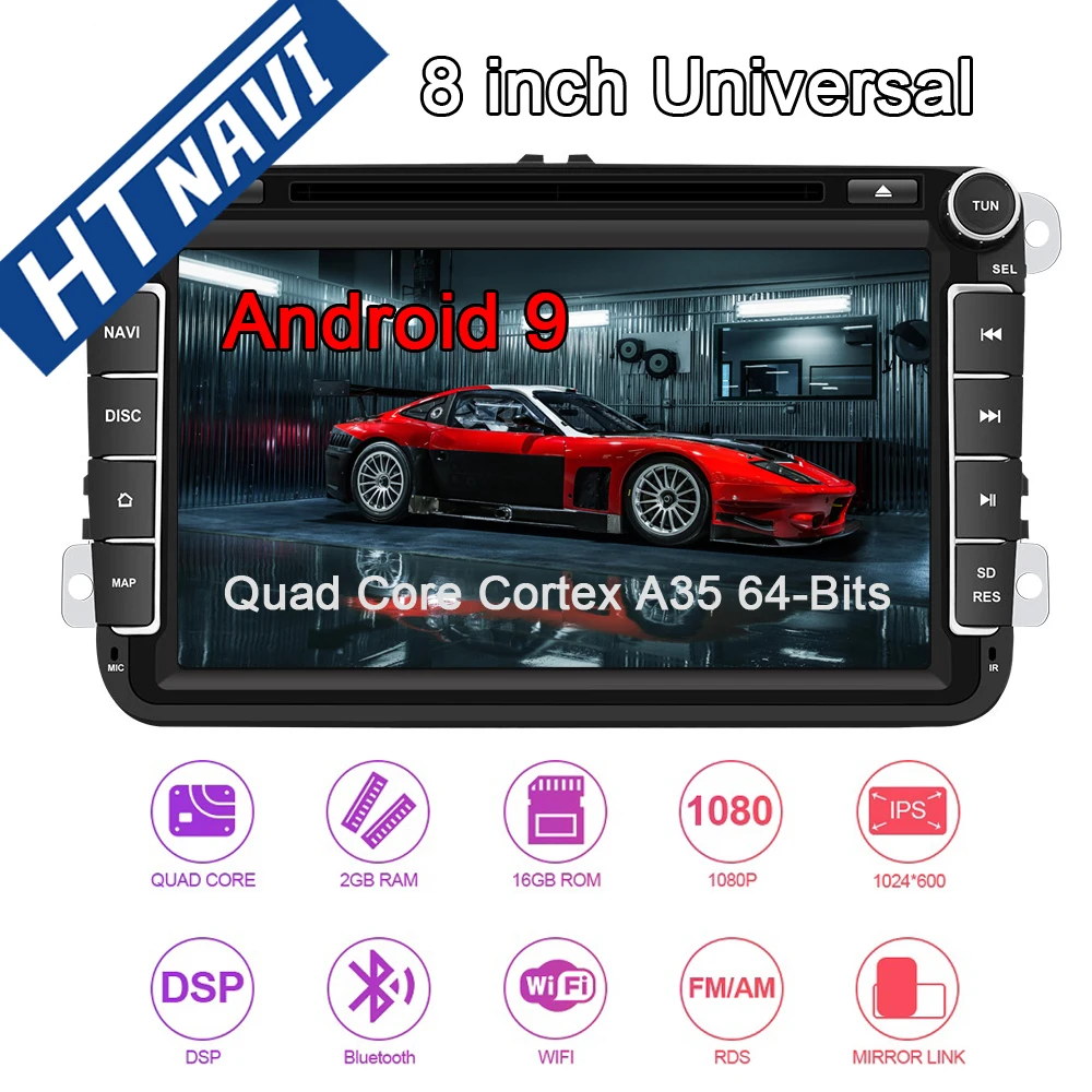 

Android 9 Car Multimedia Player Navigation Stereo DVD Car Radio 2 Din For VW Golf Kreuz V VI Magotan V6 Multzvan SportLine Eos