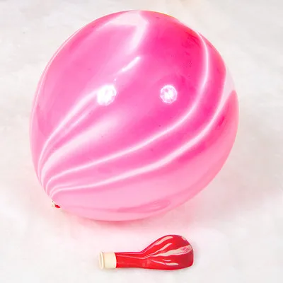 10 шт 12 дюймов 3,2 г мраморный агат Радуга круглый латексный шар украшения на свадьбу на день рождения Единорог вечерние принадлежности для детского душа - Цвет: pink