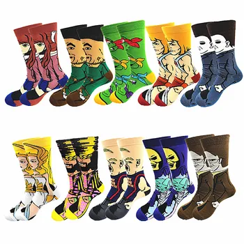 

Funny Cartoon Anime Movie Character Tube Sock Fashion Personality Anime Socks High QualityComfortabl Sewing Pattern Gift for Men