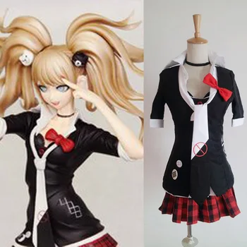 

PS4 Game Danganronpa Trigger Happy Havoc Enoshima Junko School Uniform Costume Halloween girl woman Game anime dress Cosplay