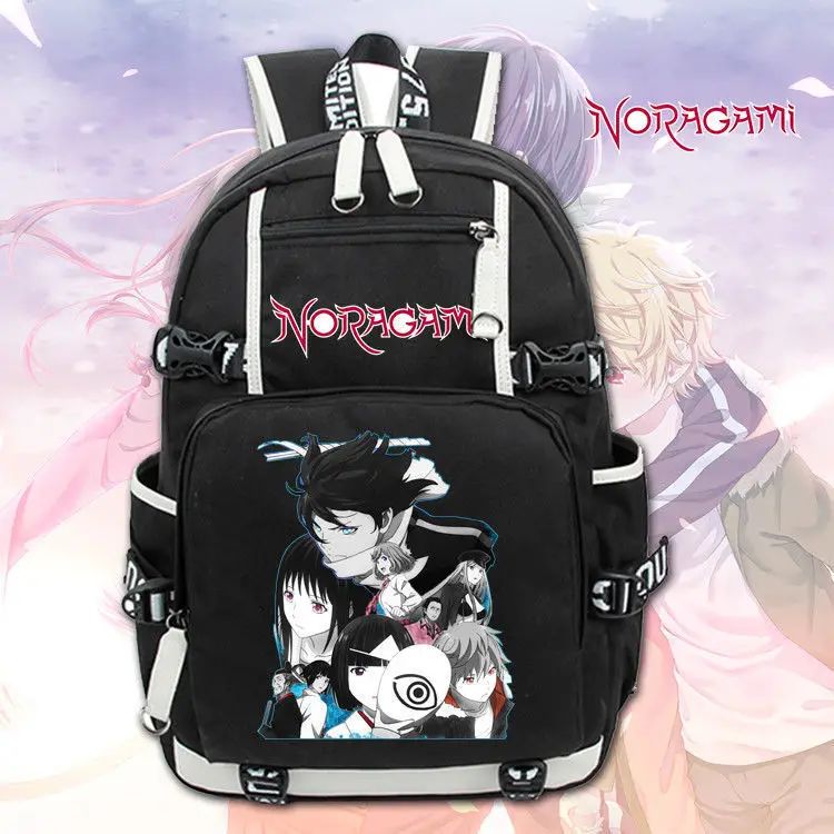 

Мужской рюкзак с рисунком аниме Noragami, рюкзак, рюкзак, дорожная сумка Otaku, черные сумки