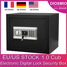 

DIOSMIO EU/US Stock 1.0Cub Safe Cabinet Security Box Electronic Digital Lock Box with Keypad LED Indicator Fireproof Waterproof