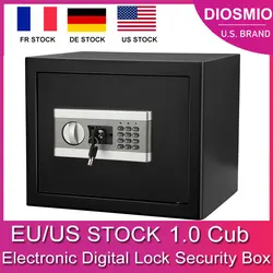 DIOSMIO – coffre fort coffret de sécurité 1.0Cub, boîtier de sécurité numérique électronique avec clavier indicateur LED, étanche et ignifuge, Stock EU/US 