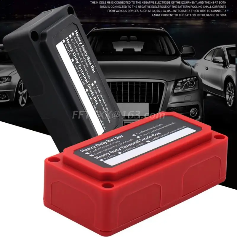 Bus Bar Box Board 300A High Current Busbar Automobiles Maximum Connection Amplifier Power Case Parts Accessories power distribution block